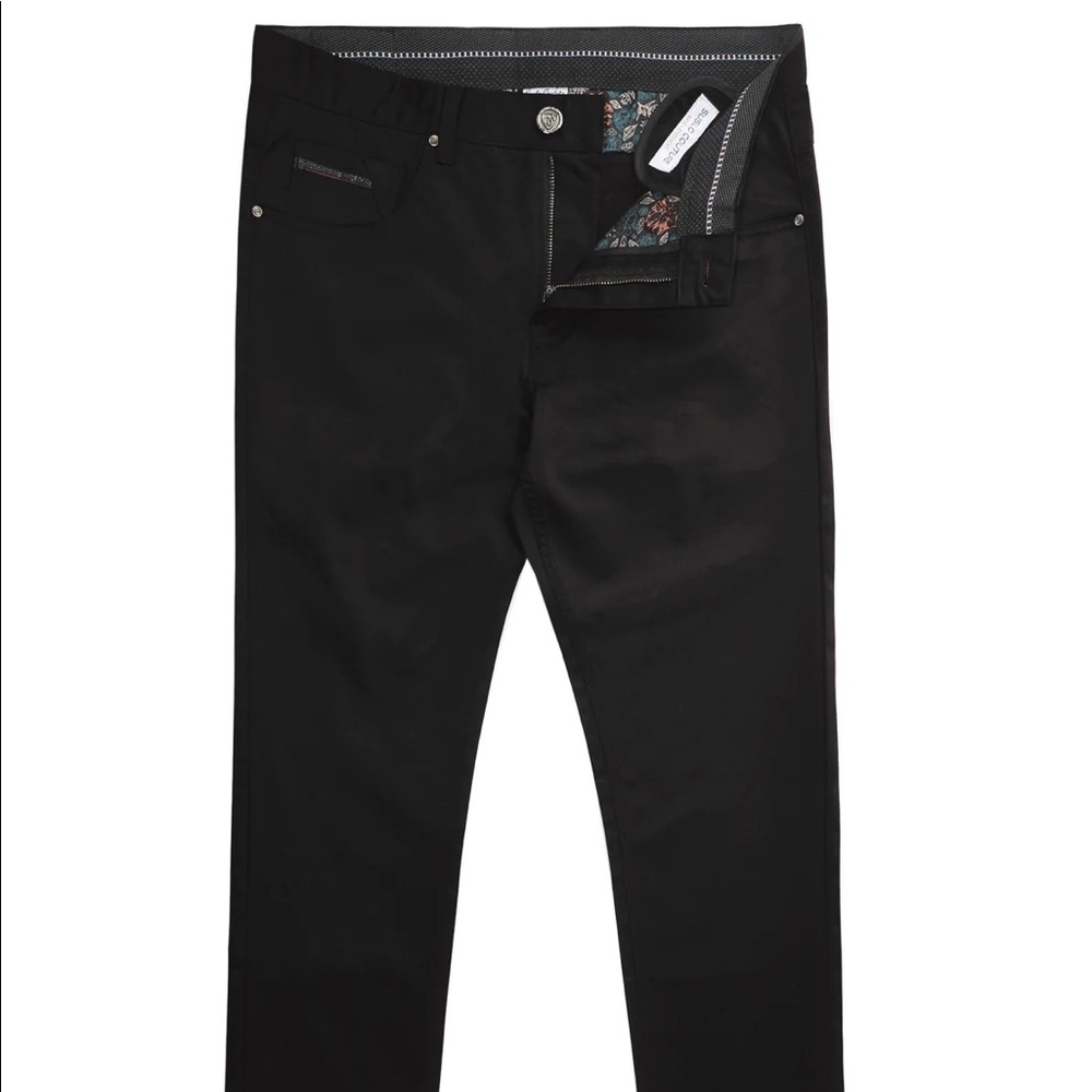 Suslo Couture black 34/32 mens 95% cotton chino pants.